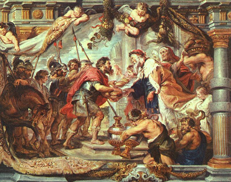 The Meeting of Abraham and Melchizedek fa, RUBENS, Pieter Pauwel